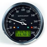 Motogadget Chronoclassic Green LCD Polished Bezel