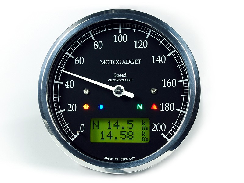 uxcell 0-120km/h Black Rectangle Analog Odometer Motorcycle Speedometer Gauge for GN 