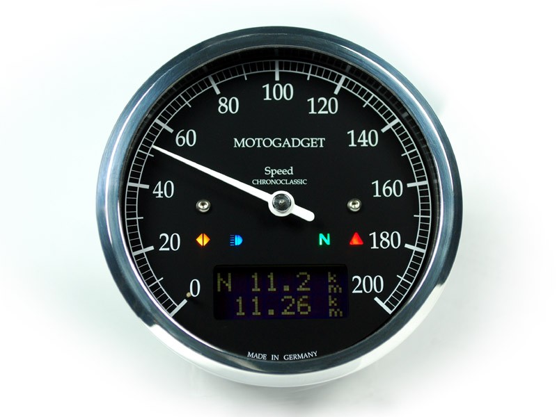 uxcell 0-120km/h Black Rectangle Analog Odometer Motorcycle Speedometer Gauge for GN 