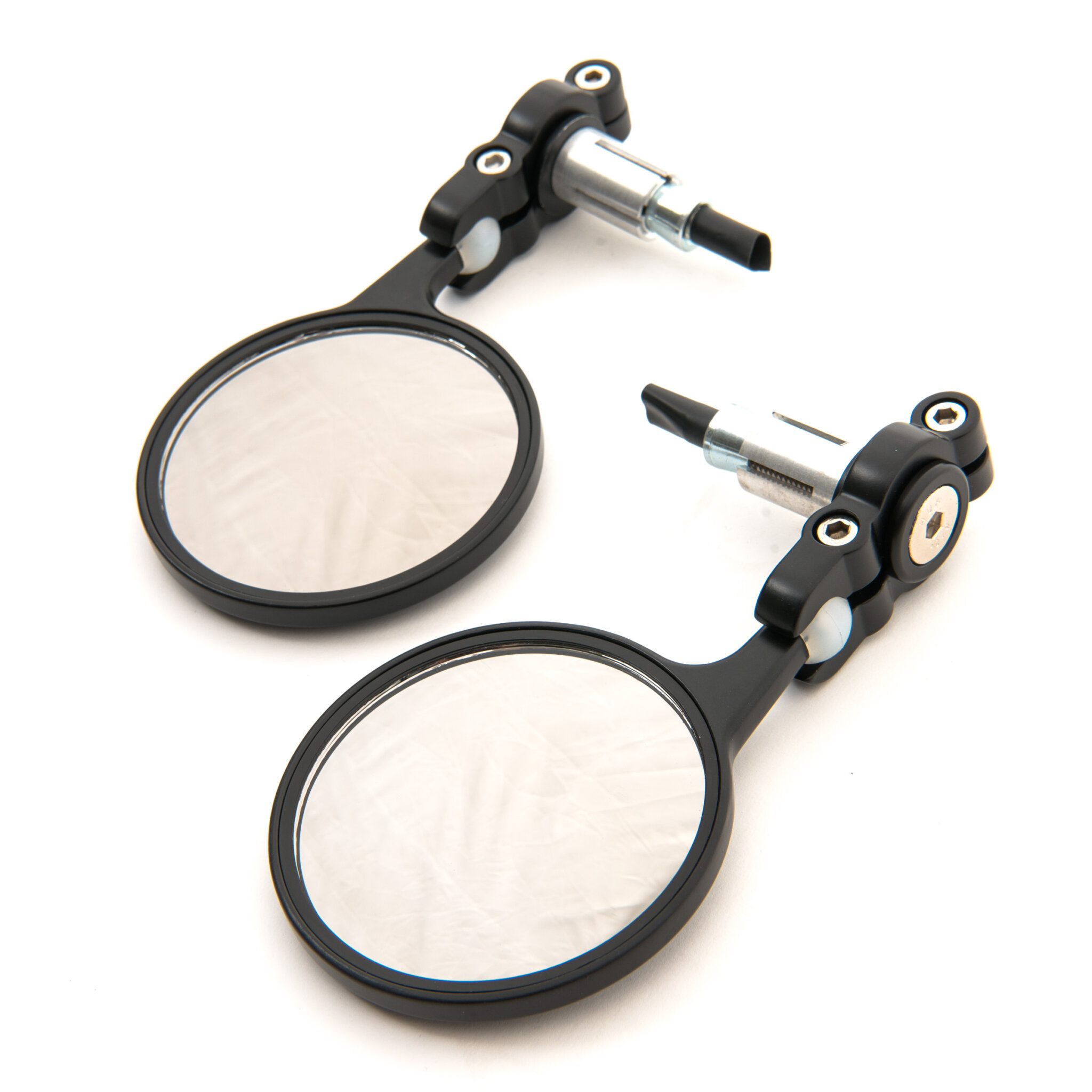 thumbnail image 2 of Oxford OX577 Black Bar End Mirrors – 7/8" (22.2mm) – Universal Motorcycle Pair 2 of 5